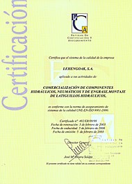 Certificado de Calidad